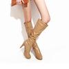 Women's high-heeled medium boots autumn and winter new waterproof table fine heel solid color two-wear boots large-size women's boots