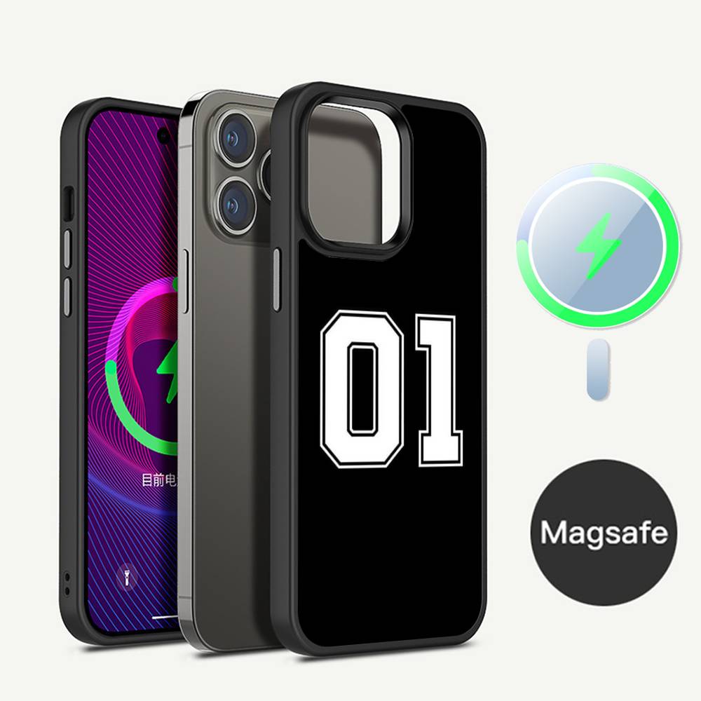 Number Football Phone Case Magnetic Case For iPhone 17 16 15 14 13 12 11 For Magsafe Wireless Charge Cover