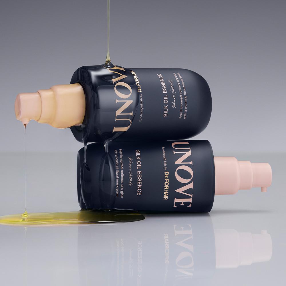 Unove Silk Oil Hair Essence 70ml x 2 (Choose 1 of 2 types) (Tender Bloom/Warm Petal)