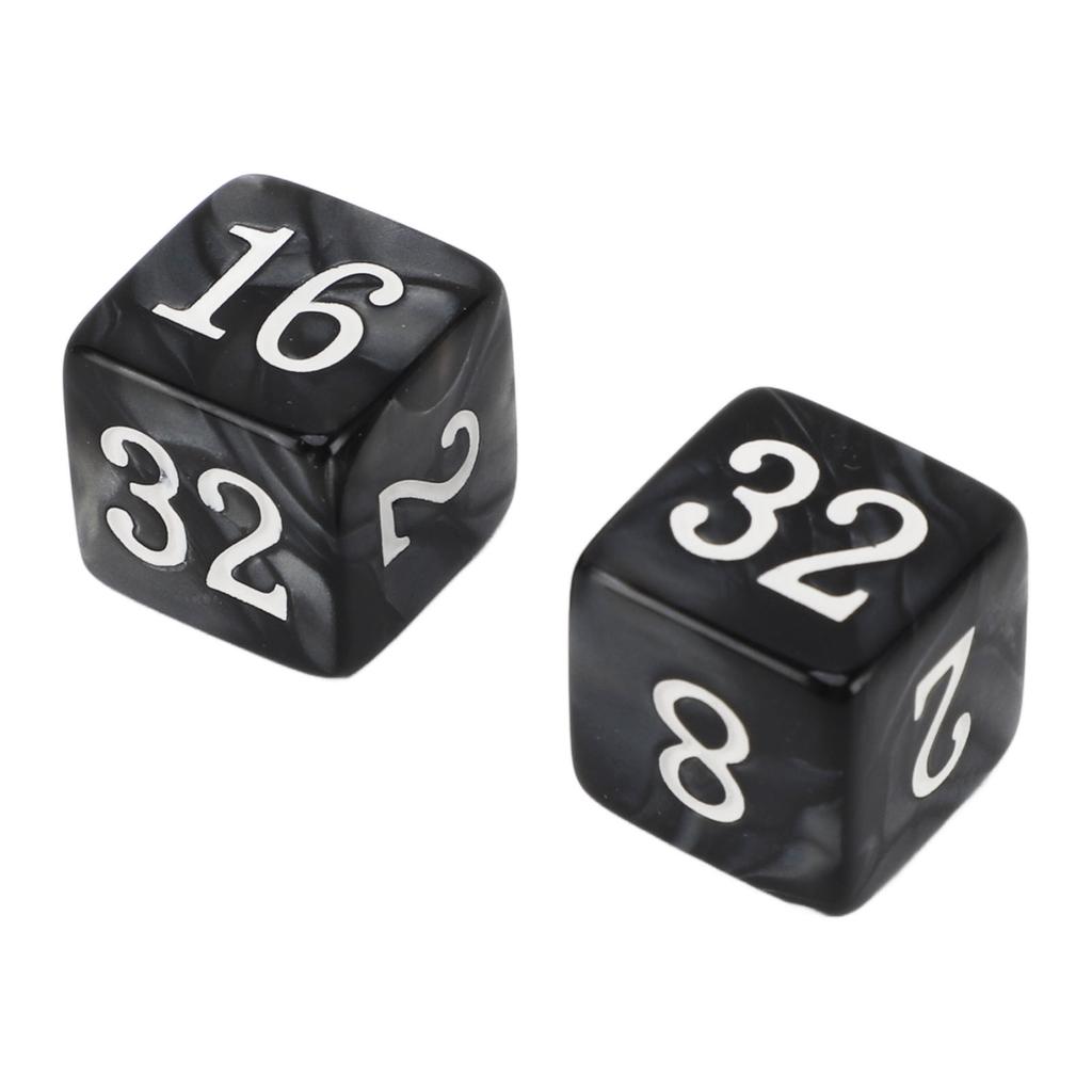 20 Stück Nummerierte Würfel Eckig Vielfaches von 2 Zahl Perlweiß Schwarz Kunststoffwürfel für Brettspiele Mathespiele Bildung