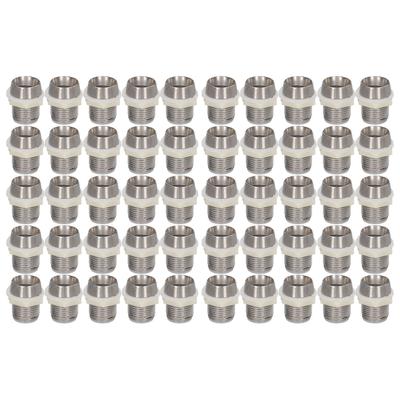 50 Set LED Holder 10mm Round Plastic Chrome Plated for Light Emitting Diodes Lamp Bulb