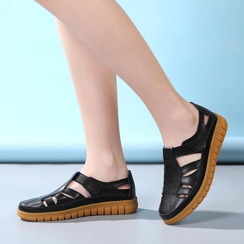 Casual Women's Sandals Elegant Office Ladies Flats Shoes Sandals Women Shoes Square Sandals Slip On Woman Sneakers