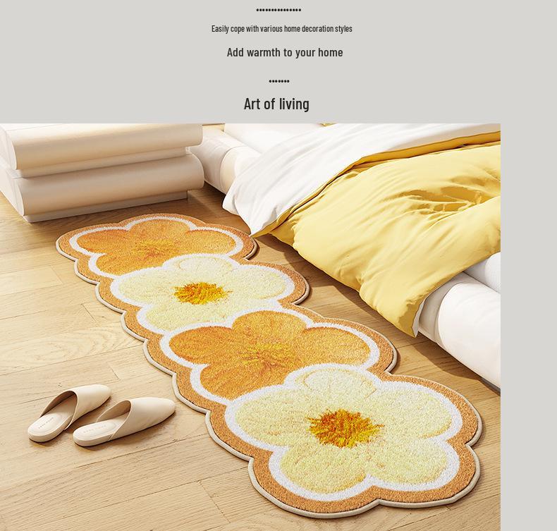 Stylish Faux Cashmere Dirt-Resistant Bedside Blanket: Absorbent, Non-Slip, Easy Care.