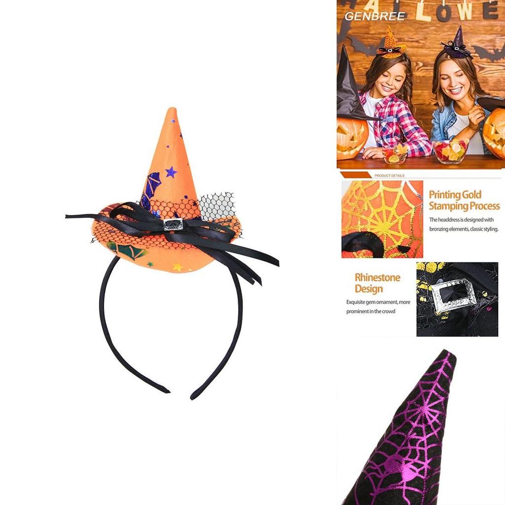 Halloween Heksenhoed Hoofdband Pompoen Haarband Spinnenweb Kostuumfeest Attributen