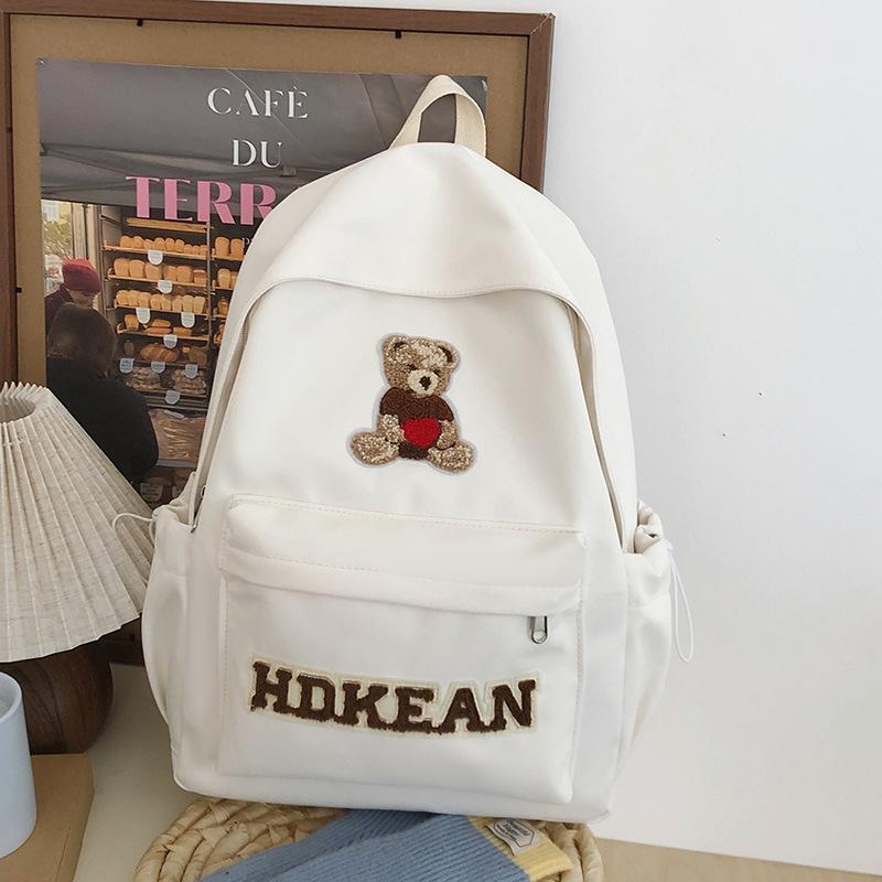 

Школьный рюкзак большой вместимости, универсальный и повседневный, в японском стиле, с медведем. Рюкзак для учащихся средней и старшей школы .