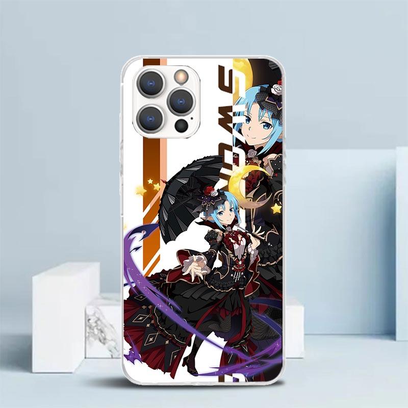 

Anime Sword Art Online SAO Phone Case For IPhone 16 17 Air 16E 15 14 Plus 13 Mini 12 11 Pro Max 7 8 + SE 2020 Soft TPU Back Cove iPhone 14 Pro
