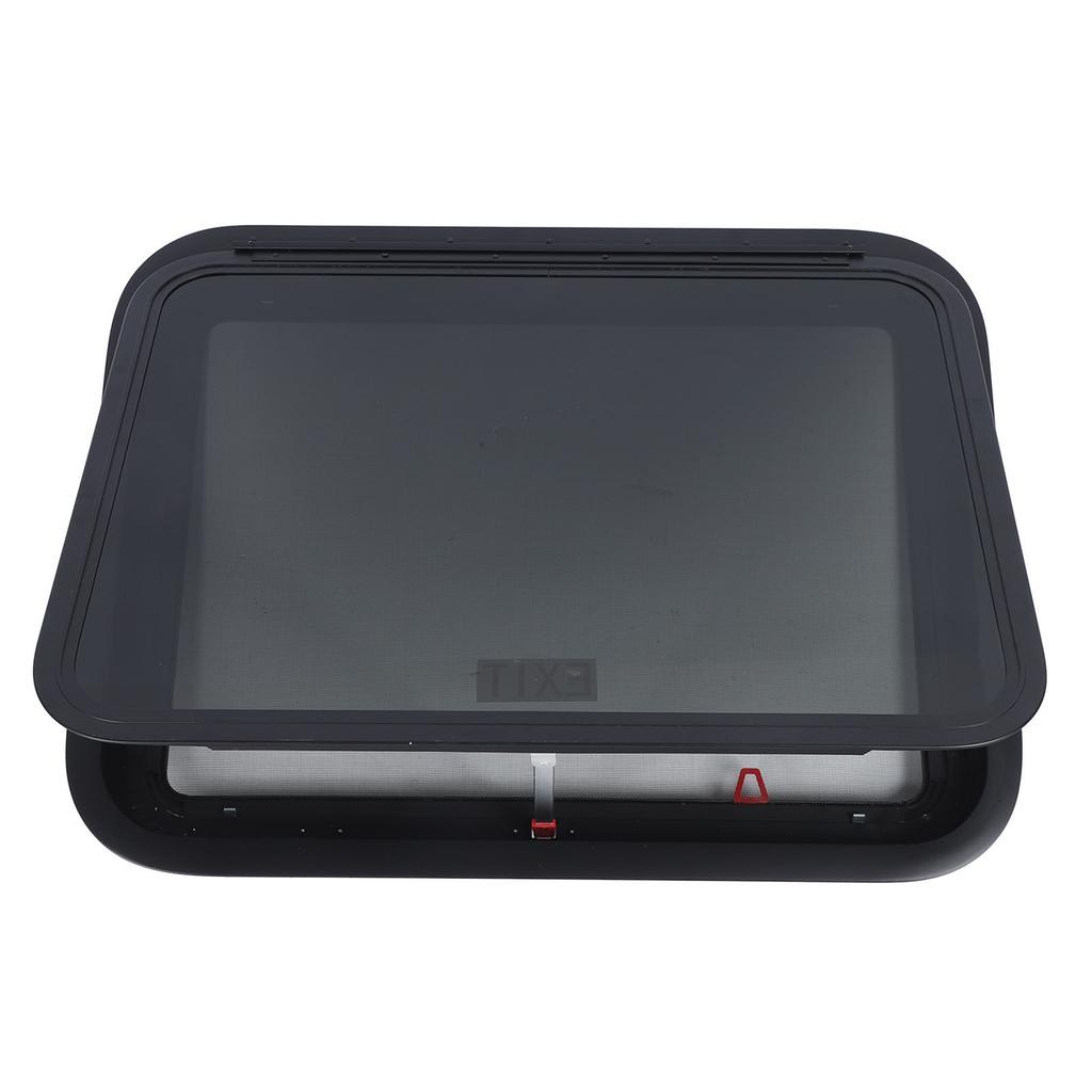 RV Exit Window UV Protection 30.48 X 22.36in Push Out Camper Window with Net Screen and Trim Ring