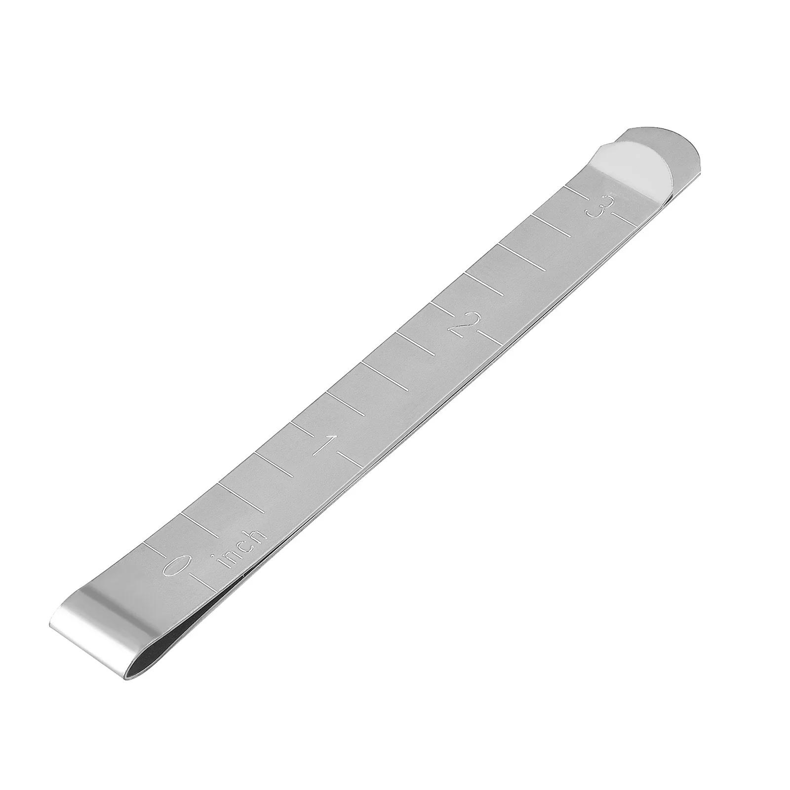 Sewing Hemming Clips Stainless Steel Hemming Clips Metal Crimping Clip Fabric Measuring Ruler High Quality DIY Sewing Tools 107X12X6mm