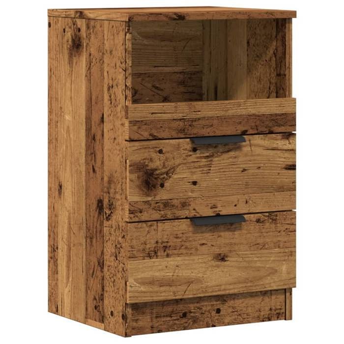 VidaXL Bedside Tables 2 Pcs Old Wood 40x36x65 Cm Engineered Wood, Cabinet, Bedroom Furniture, Stand of 856845