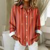 Women's Shirt Blouse Christmas Print Button Long Sleeve Casual Basic Shirt Collar Regular Top