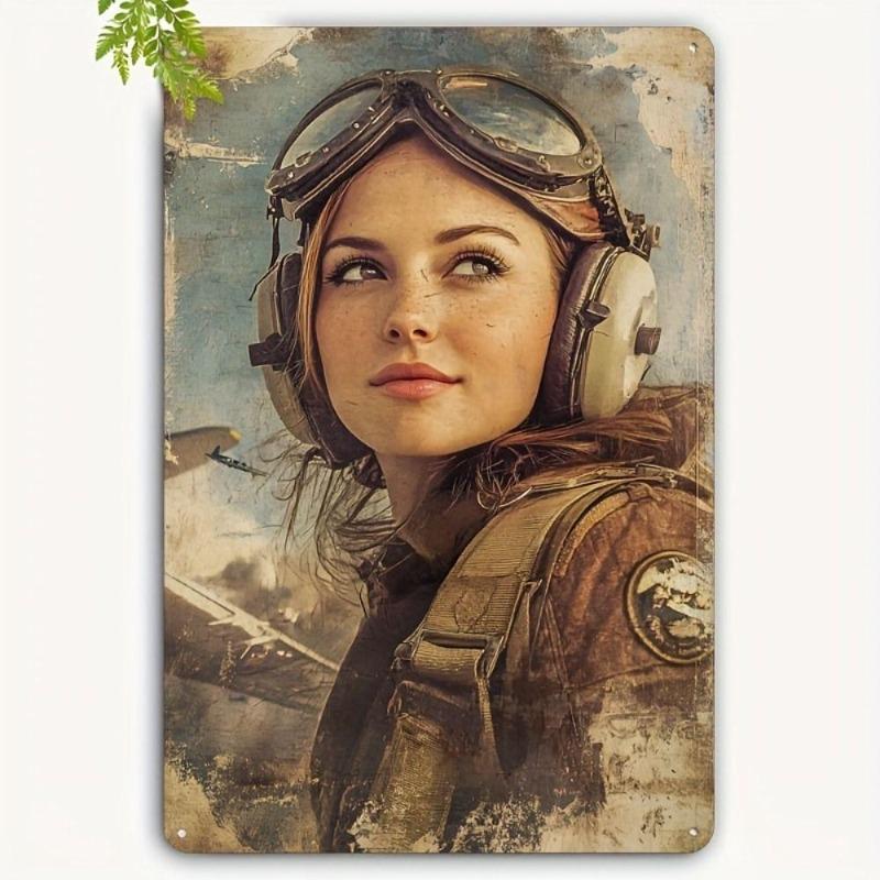 Pin-Up Girl Blechschilder, Garage Werkstatt Metalldekor 20x30cm