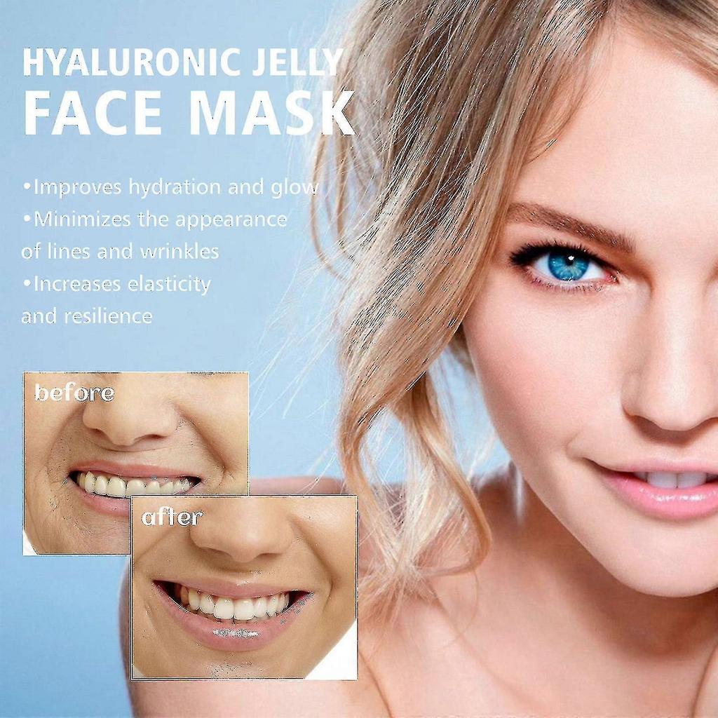 Ouhoe Hyaluronic Acid Anti aging Gel Mask Fades Fine Lines, Moisturizes And Moisturizes The Skin, Skin Care Mask      4044829571781