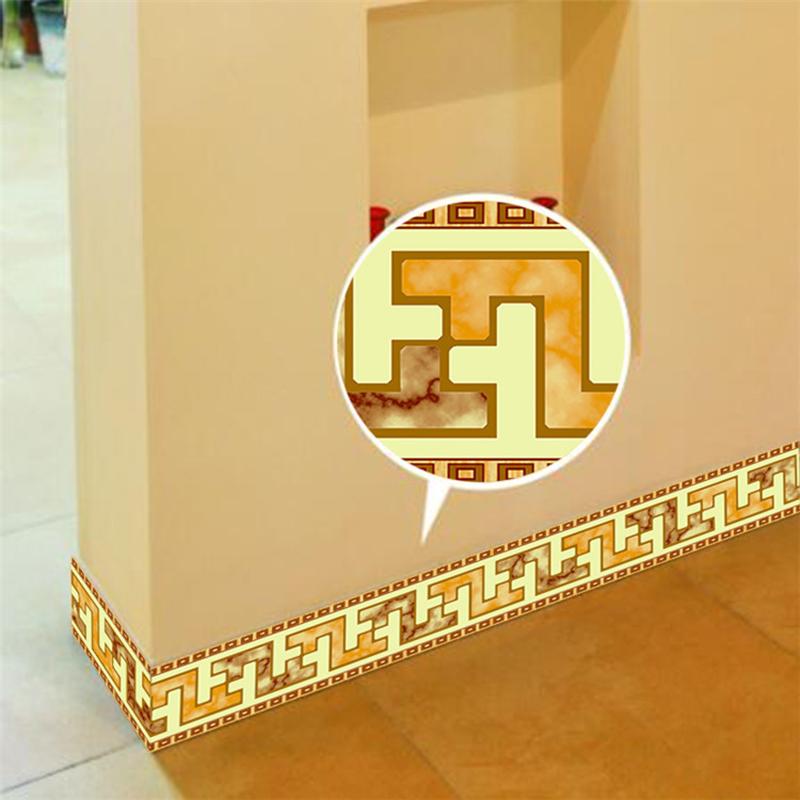 3D-Tapetenbordüren, PVC, selbstklebende, wasserdichte Wandaufkleber, für Wohnzimmer, Badezimmer, Trittlinie, Taille, 3D-Heimdekor-Bordüre