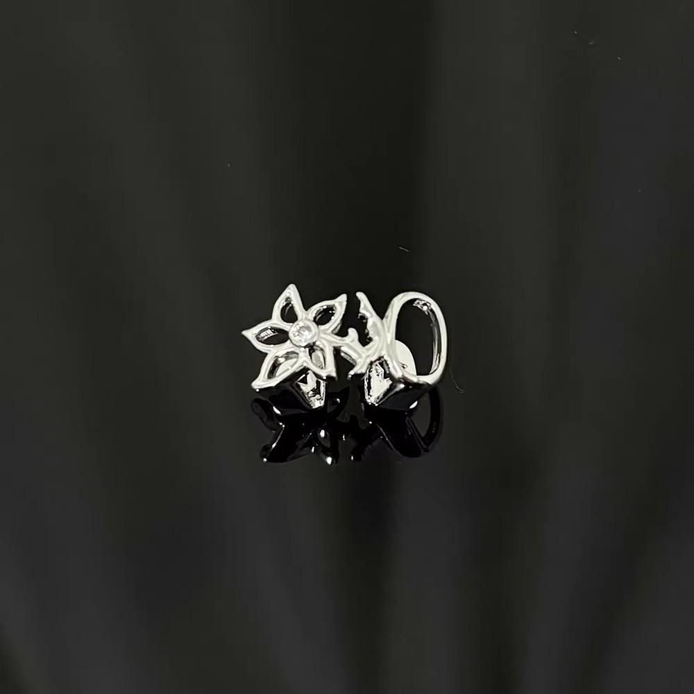 Glossy Finish Double Hollow Flower Grillz Gold Irregular Shape Tooth Grills Daily Wearable