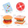 Montessori Hamburg Sandwich Stacking Wooden Toys With Order Cards Preschool Education Fine Motor Skills Interaction Simulation