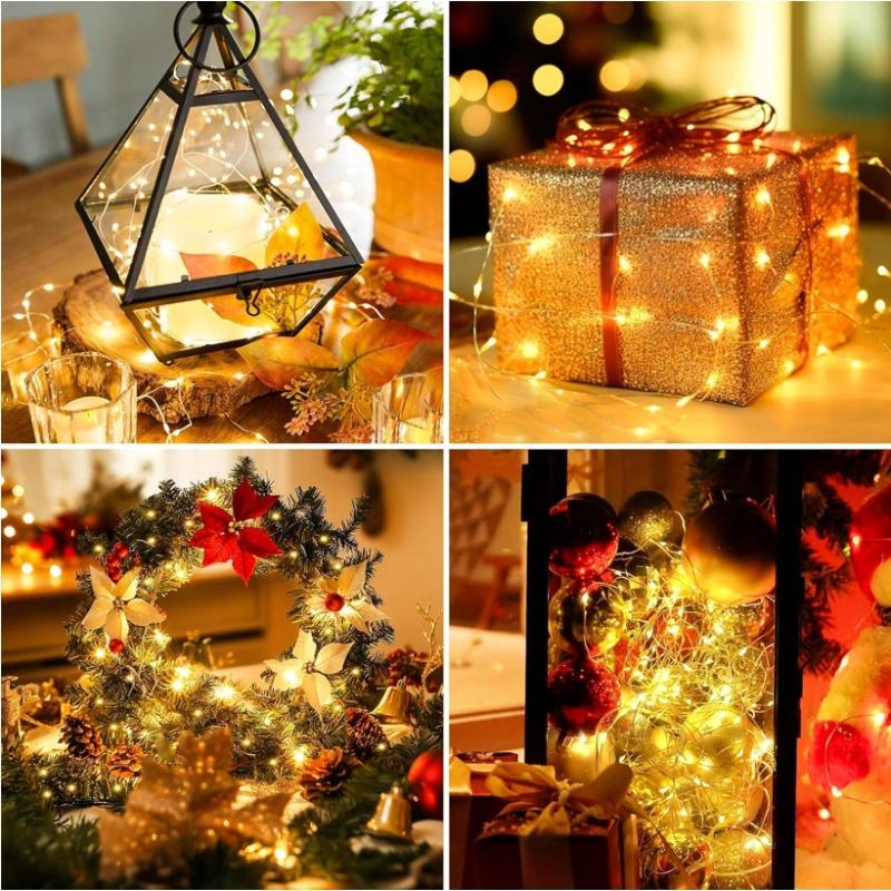 Copper Wire String Light Battery Operated Waterproof Fairy Light for Bedroom Christmas Party Wedding Garden Indoor Outdoor Decor