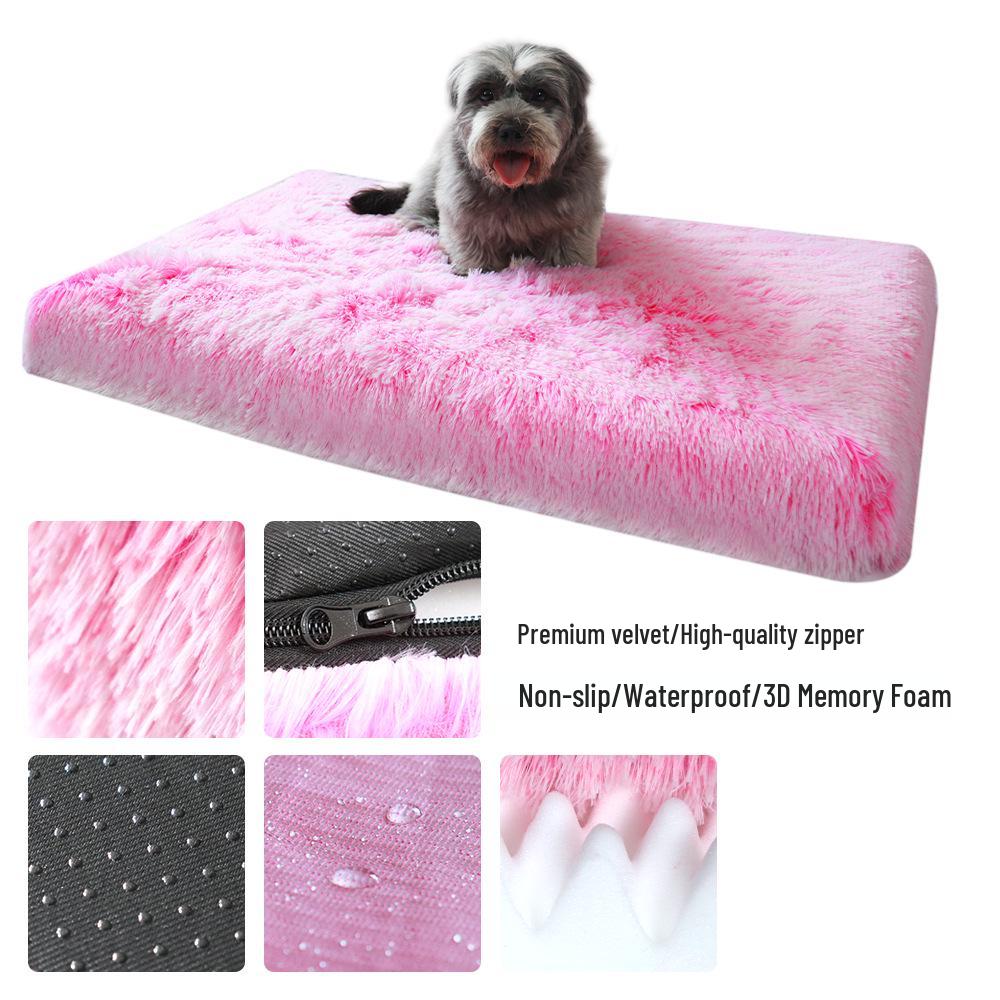 Plush Square Pet Bed - Deep Sleep Sofa for Dogs and Cats