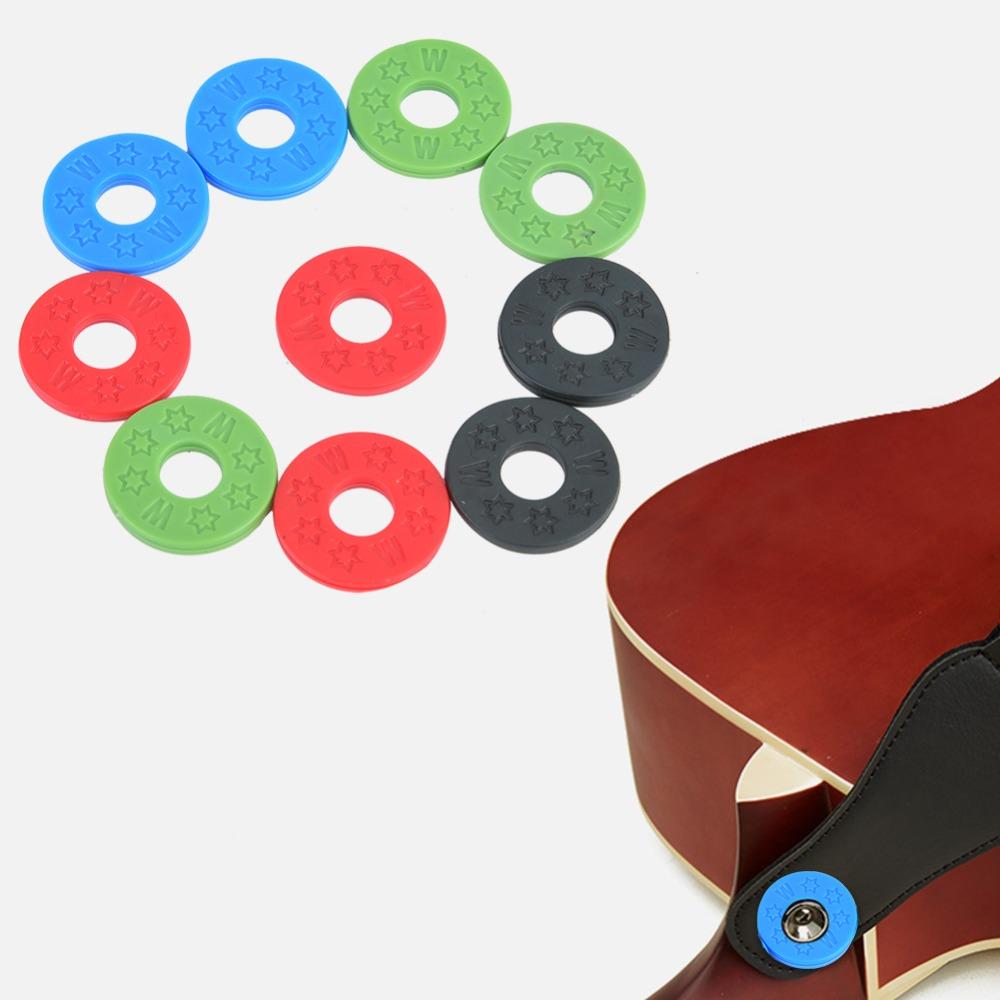 40PCS Rubber Material Guitar Strap Locks Black, Red, Green, Blue Bass Guitar Accessory Bass Guitar