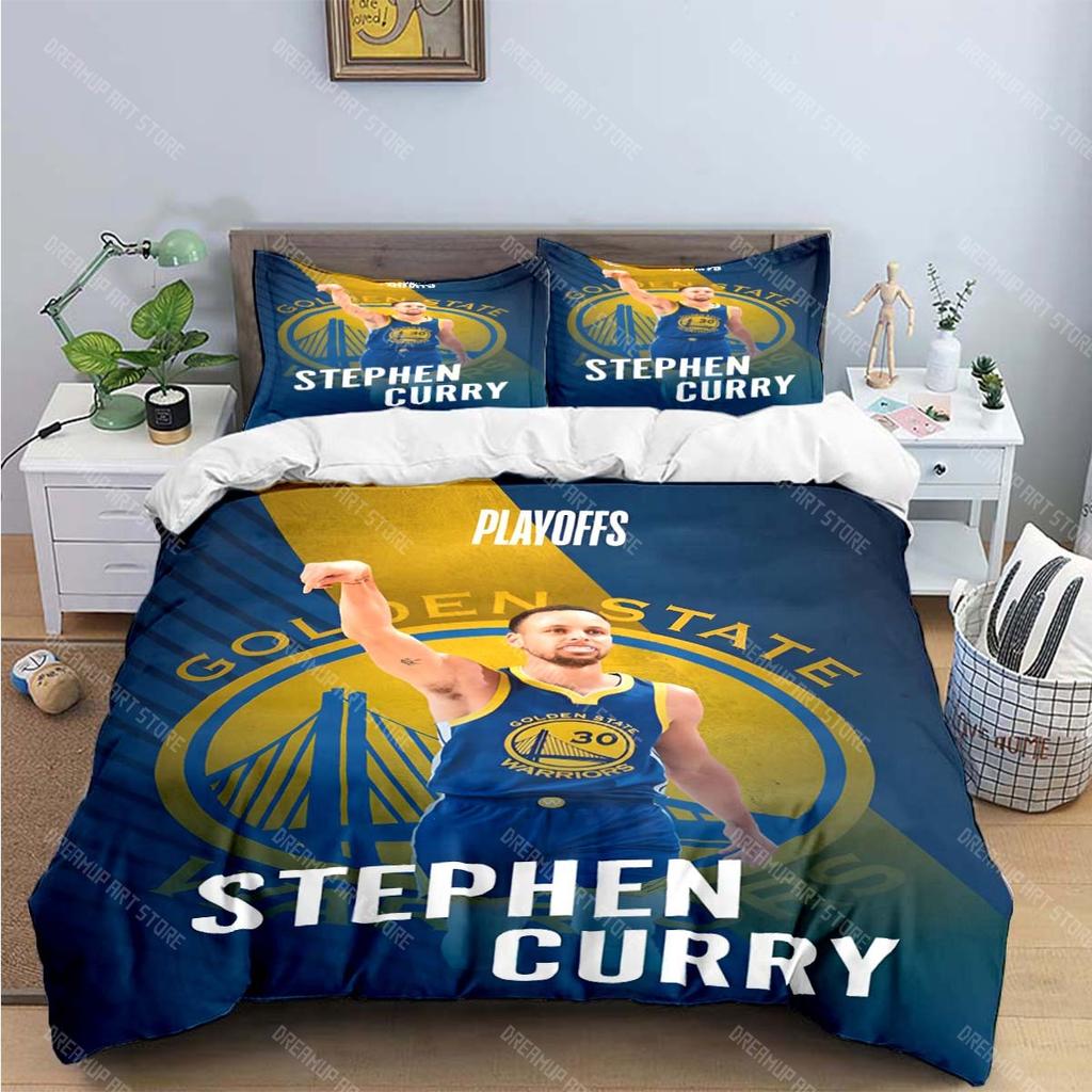 Mode Basketballstar S-Stephen C-Curry Druck Bettwäschesets Bettausstattung Set Bettbezug Bettdecken-Set Bettwäscheset Geschenk