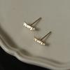 925 Sterling Silver European Simple English Letters Happy Stud Earrings Women Classic Fashion Commemorative Jewelry Gift