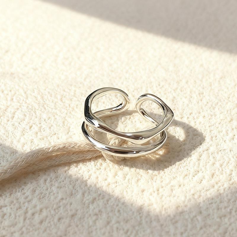 925 Silver Line Chrome Rings For Women Engagement Rings Elegant Luxury Jewelry Beautiful Accessories Jewellery Prevent Allergy