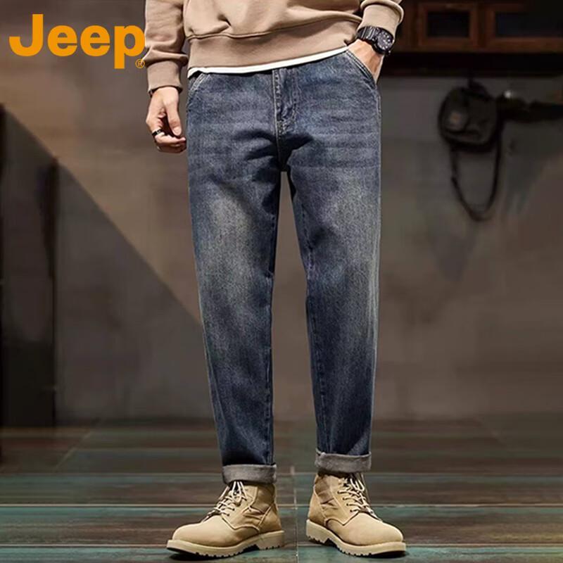 

JEEP Men s Loose Straight Fit Retro Jeans 29