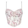 Sommer Atmungsaktiv Netz Stickerei Sexy Durchsichtig Damen S Bustier Korsett Top