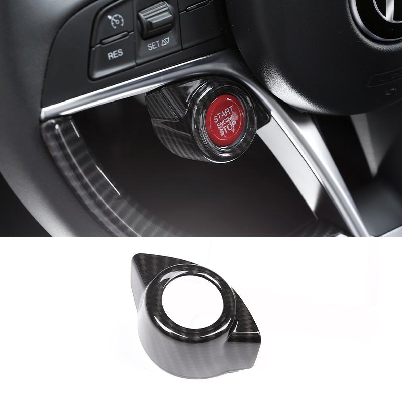 

For Alfa Romeo Giulia 2017-2020 ABS Carbon Fiber Interior Kit Dashboard Console Gear Shift Panel Decoration Cover Trim Stickers