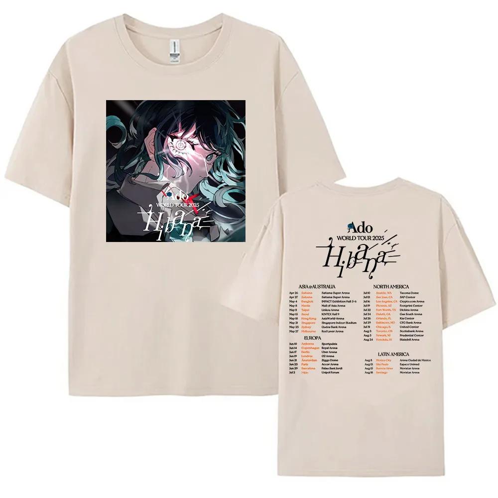 Japanese Singer Ado Hibana World Tour Graphic Tees Fashion Vintage Short Sleeve Tshirts Men Women Casual Loose Cotton Tshirt