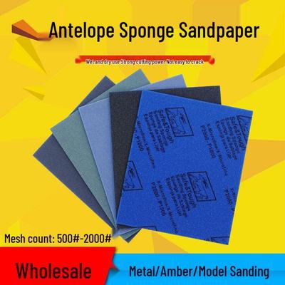 Dual-Use Dry/Wet Sandpaper Foam Sheet for Woodworking & Furniture Polishing