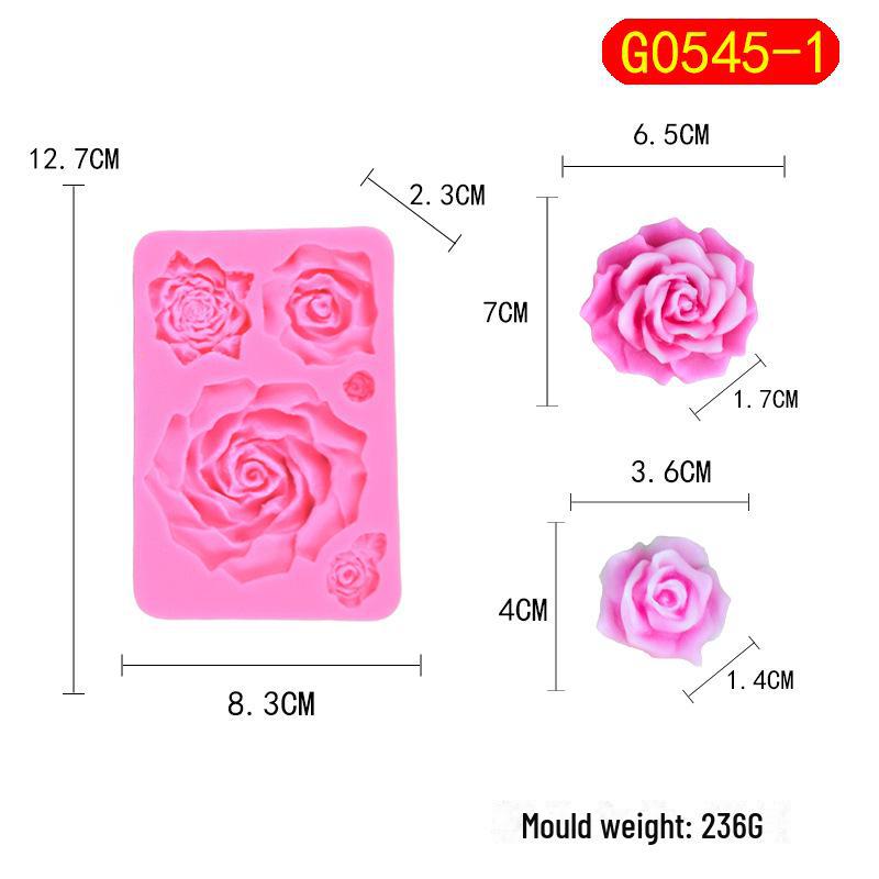 Chou Kai Rose Silicone Mold for DIY Flower Cakes, Fondant, and Chocolate Baking Tools.