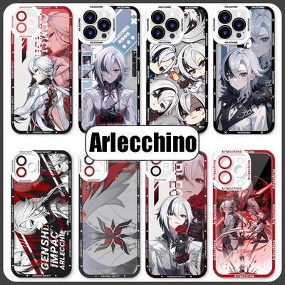 Genshin Impact Arlecchino Phone Case For Redmi Note 13 12 Pro Plus 9 9S 9T 10 10S 11 11S 12S Pro Max 13C 13 Cartoon Soft Cover