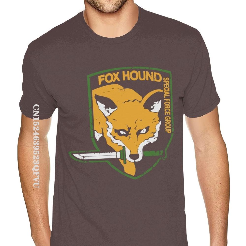 Printing Metal Gear Solid Fox Hound Tees For Men Popular England Style Tshirts Men Full Cotton Gothic Style Tees Shirt