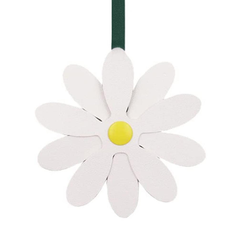 Handmade Daisy Sunflower Charm Keychains PU Leather Pendant Keyring Unique Bag Pendant Keychain Handbag Accessories