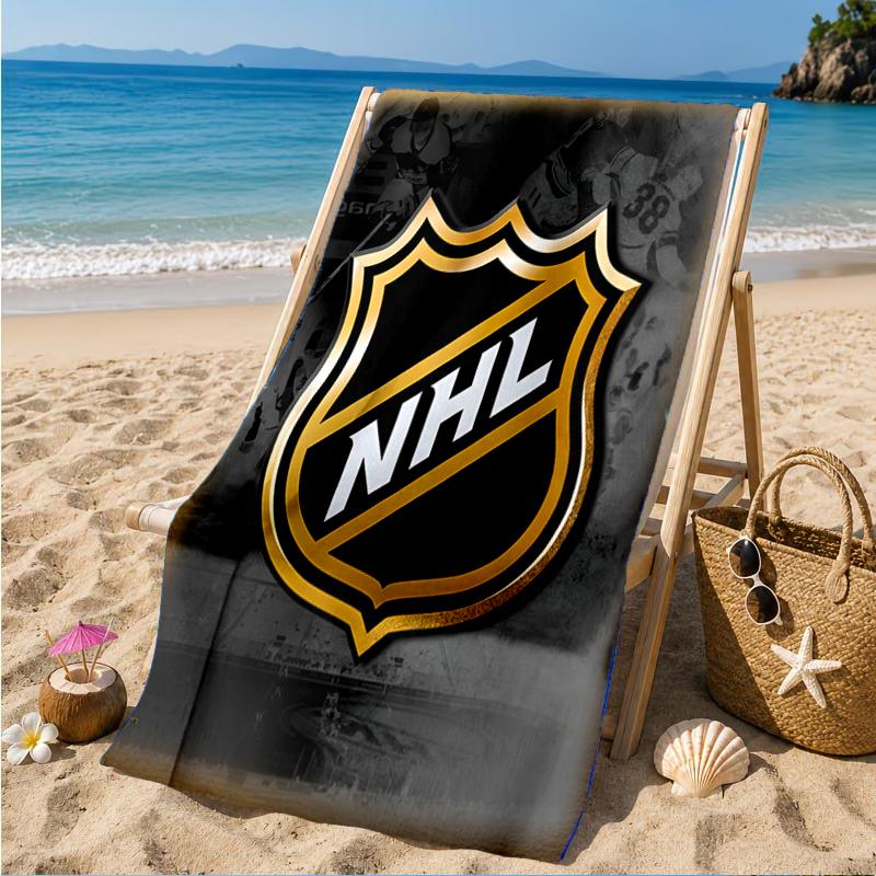 Nhl Hockey League Emblem Beach Towel, Super Soft Microfiber, Perfect Gift for Her/Him, Birthday, for Pool, Beach, Travel, Decor Beach Party