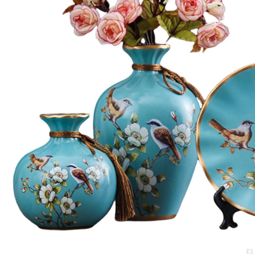 3 Keramikvasen für Blumenarrangements, Dekorative Behälter für den Innenbereich