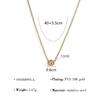 Luxury 18K Gold Plated Stainless Steel Colorful Zircon Necklace Waterproof Tarnish Free Multi-color CZ Jewelry