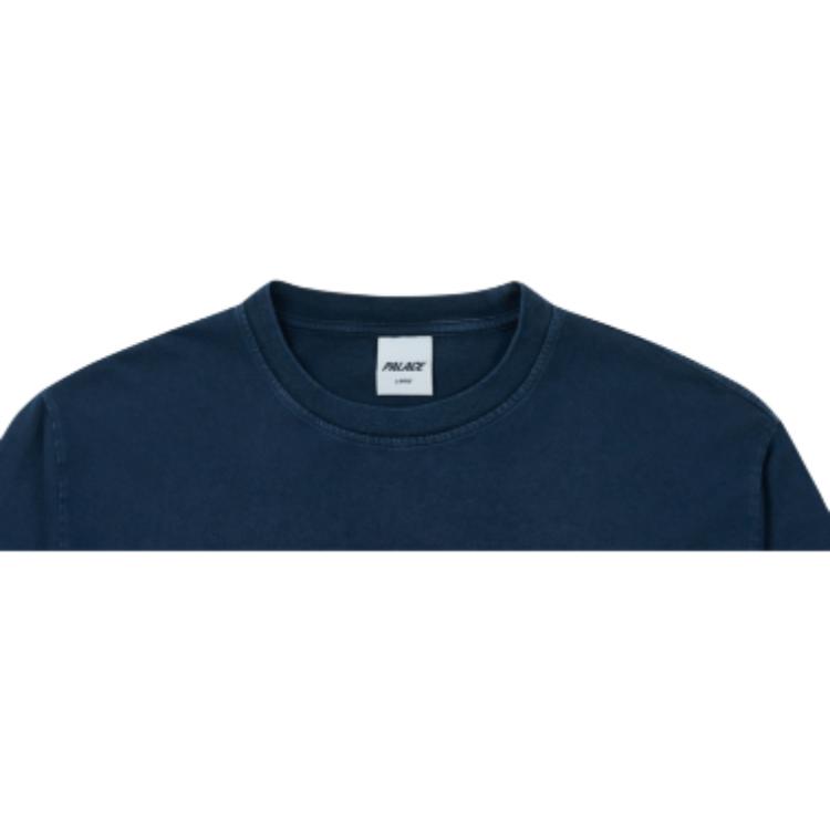Palace Micro Pigment Long-Sleeve Navy Unisex Tops Blue P28ES004