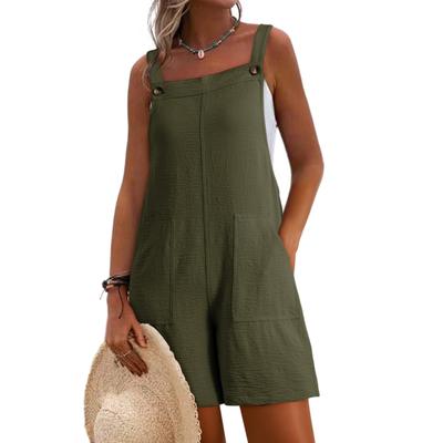 Damen Casual Mode Jumpsuit Ärmellos Kurz Jumpsuit