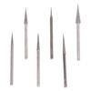 6Pcs 1-4mm Diamond Grinding Head Needle Bits Burrs Engraving Carving Tool 2.35mm Shank D Needle