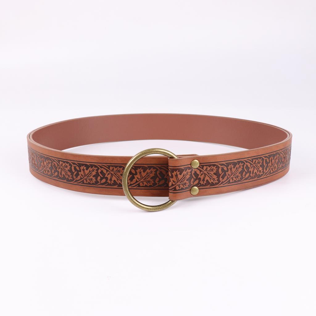 Vintage Medieval Alchemist Fanny Pack Cosplay Elf Leaf Vintage Embossed Belt Skirt Clip Witch Magic Bottle Halloween Cosplay