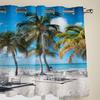 Idyllischer Sommer Outdoor Strand Luxus Fenstervorhang für Wohnzimmer Schlafzimmer Heimdekor Küche für Fenstervorhänge