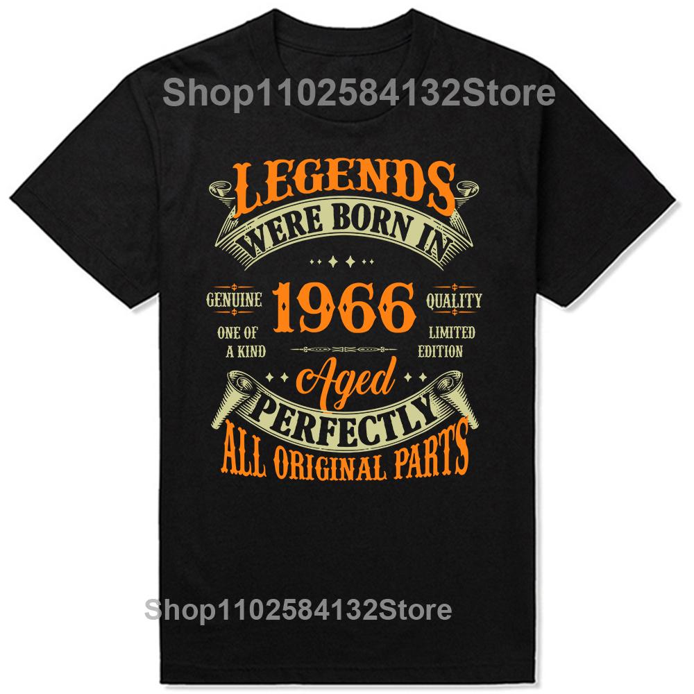 58th Birthday 58 Years Man Woman Retro Vintage 1966 Gift T Shirts Summer Father Mother Husband Cotton Streetwear Tshirt