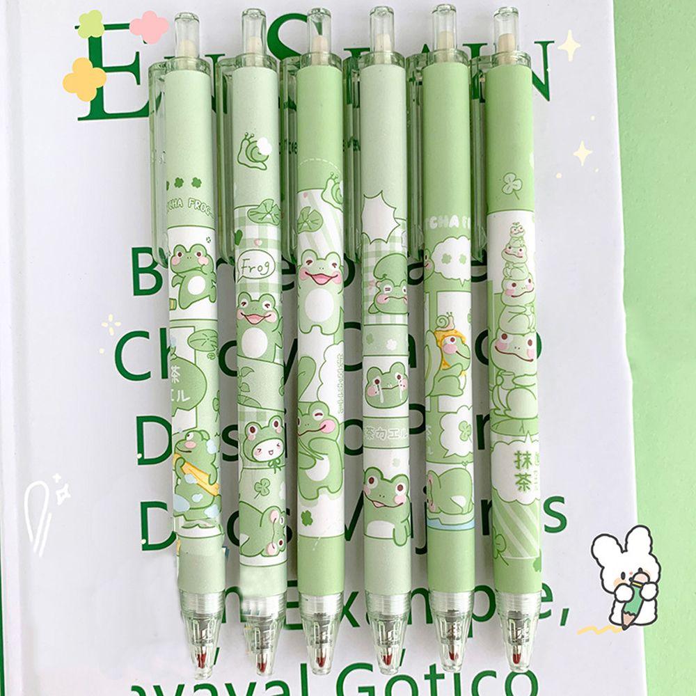 Office Gift School Supplies Push Gel Pen Frog Manual Gel Pens Neutral Pen Sign Pen Black Ink Pens