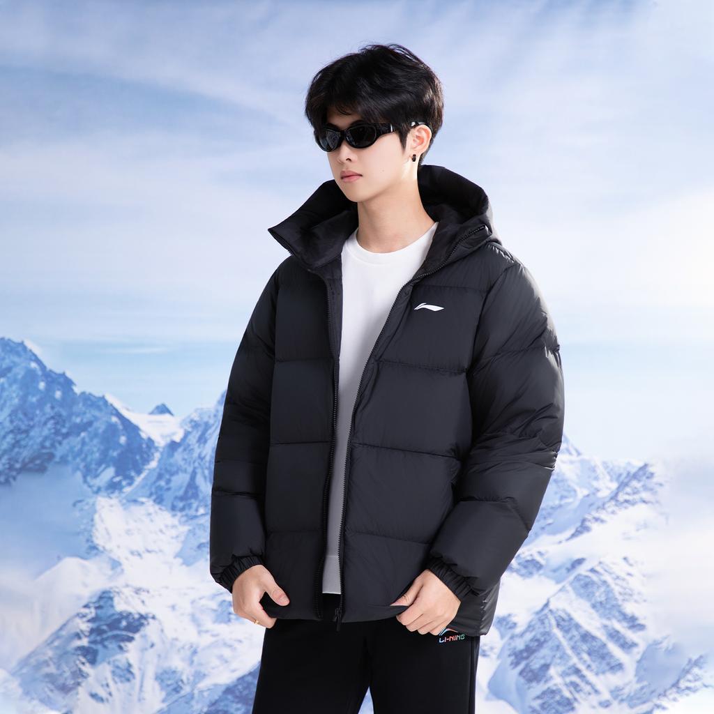 Li Ning Down Jackets Unisex Black Moderate AYMV709-1