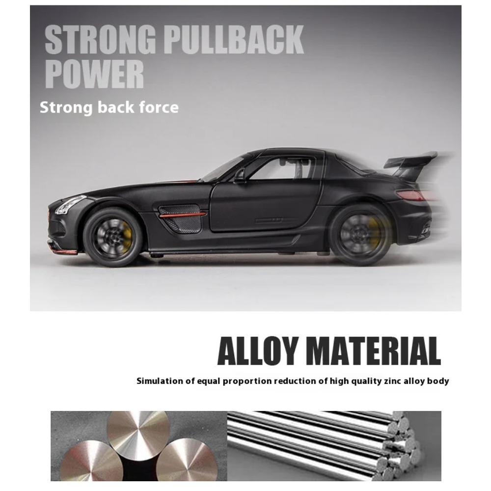 1/32 Scale Benz SLS AMG Super Sports Car Alloy Diecast Model Car Simulation Modle Car Collect Decorations Gift Box for Friend
