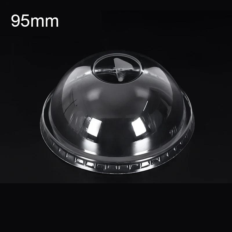 50/100 ცალი ერთჯერადი გამჭვირვალე პლასტმასის ჭიქა, ცივი ყავის სმუზი, მილქშეიკი, ცივი სასმელი წვეულებებისთვის, დაბადების დღეებისთვის, ქორწილებისთვის, კემპინგის ჭურჭელისთვის