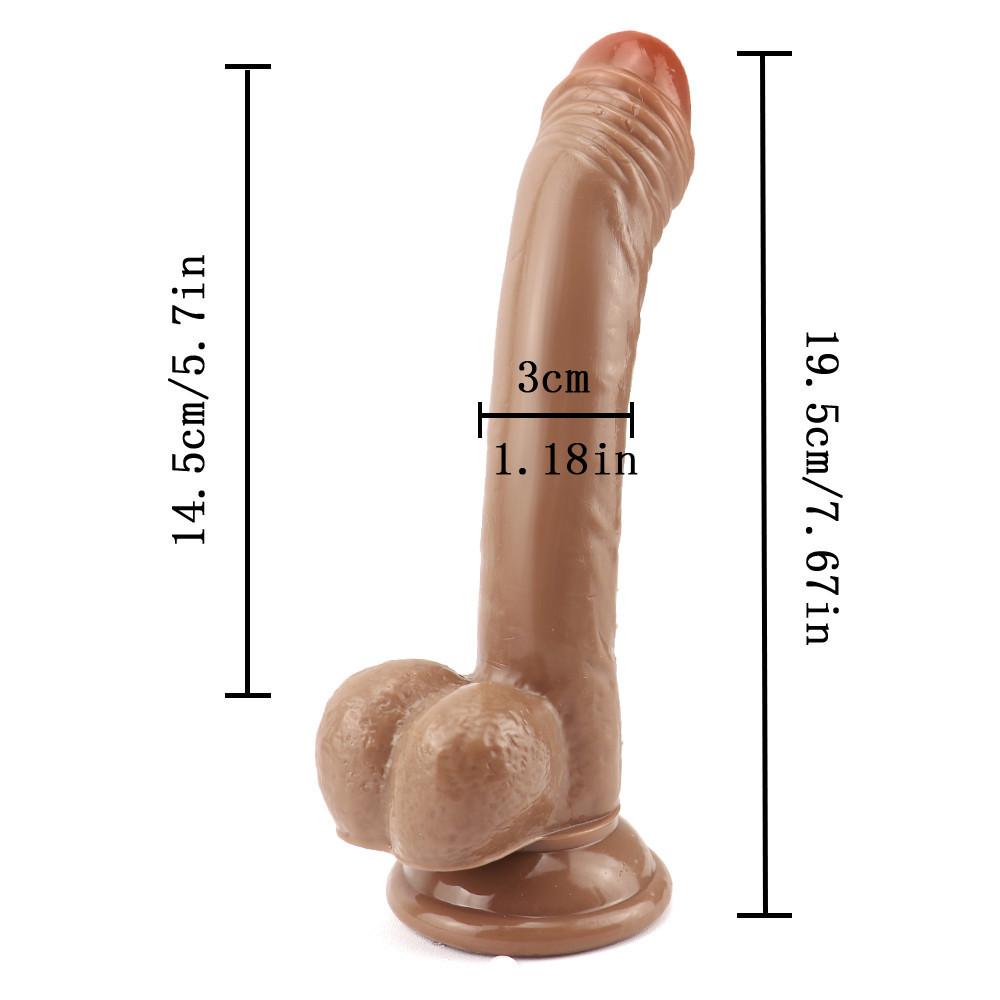 Hnědé dildo na penis realistické s přísavným popruhem Ultra elastický popruh na opasek na velkém dildu Sexy hračky pro ženy pro dospělé
