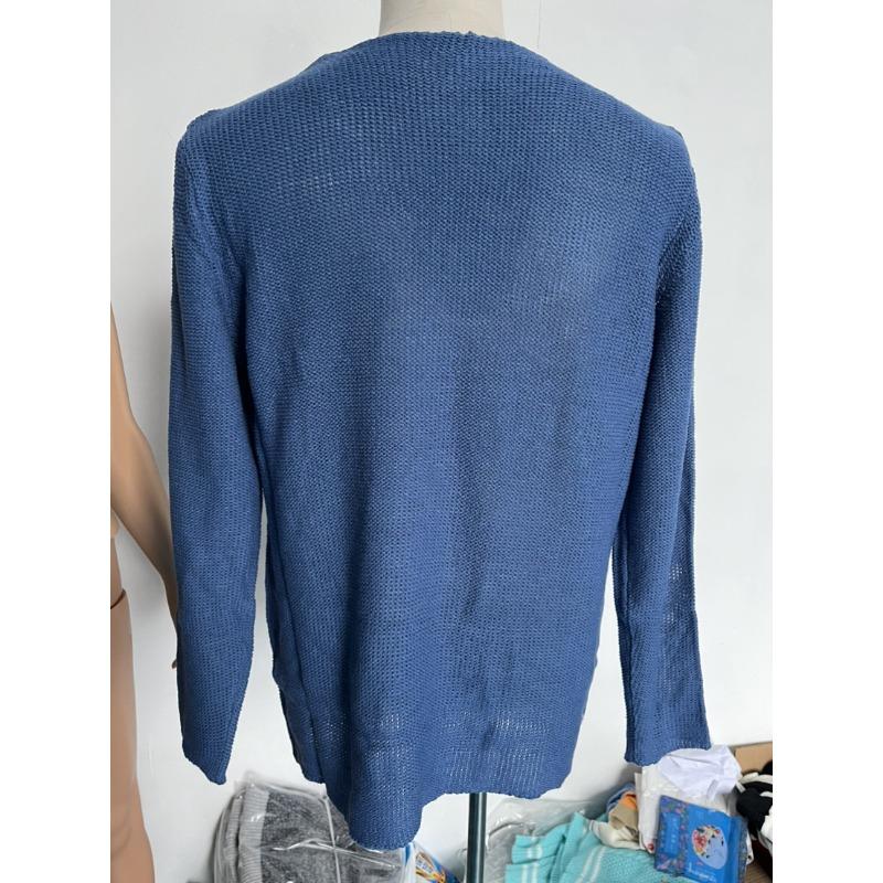 Maglione Pullover Casual da Uomo con Scollo a V Profondo, Manica Lunga, in Maglia, Colore Unito, Vestibilità Larga per Autunno Inverno