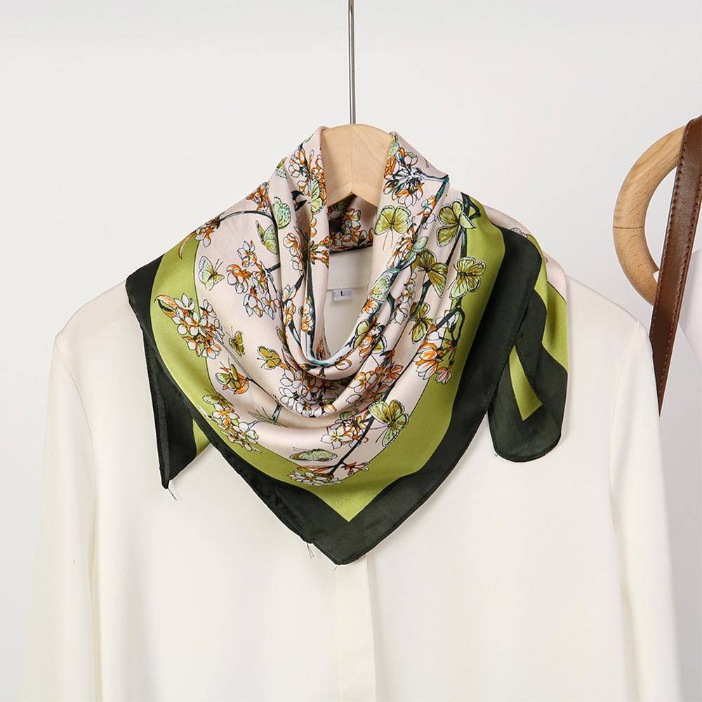 Bohemia Stil Haar-Schal 70*70cm Seidenschal Mode Haarbänder Frauen